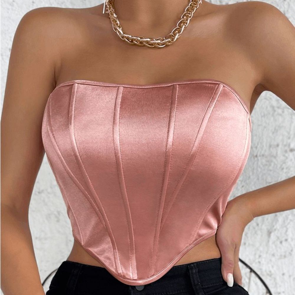 Shiny Crop Top - Pink size M